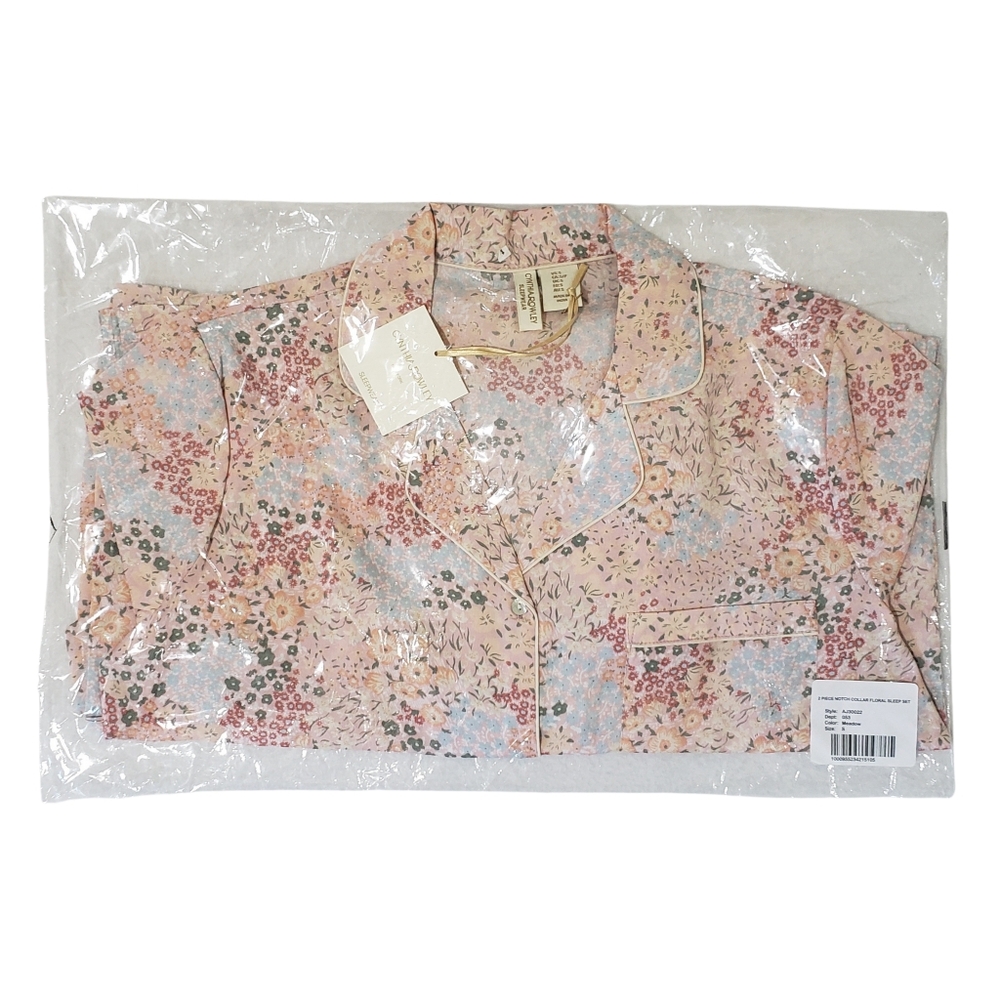 Cynthia Rowley Sleepwear Pajama Set Shorts Small Floral Meadow 2-Piece NWT 🌸💐